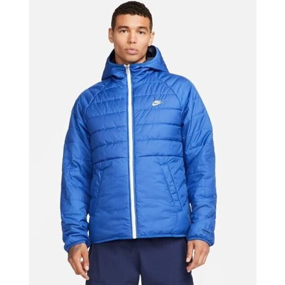 Nike DH2783 451 Mens Sz 2XL Blue Therma-Fit Legacy Reversible Hooded Jacket $180 - Picture 3 of 15